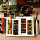 Skyygemm 240 Pcs Black History Month Bookmark Bulk Double Sided Inspirational Bookmarks African American Celebration Gifts with Ribbon for Women Men Black History Month Juneteenth Day Party Favor Gift