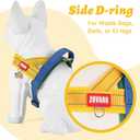 Yellow Dog Harness Escape Proof No Pull Soft Padded Lightweight Vest Medium Sized Dog - Reflective No Choke Harness with Front Clip, Adjustable Step in Breathable Mesh Harness, L