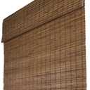 CHICOLOGY Bamboo Roman Shade, Cordless Light Filtering Woven Wood Window Treatment for Living Room, Dining Room, Kitchen & Office, Natural Bamboo Blinds for Boho Coastal Decor, Moose, 27" W x 64" H