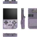 RG35XX 2024 Retro Gaming Consoles with 64GB Card rg35xx Handheld Game Console 3.5 inch IPS Screen Linux System Classic Emulator Hand Held Gaming Console Support HD TV Output Purple