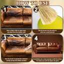 Leather & Furniture Repair Salve with Applicator Brush, 2025 Upgraded Leather Conditioner & Polisher, Natural Moisturizer Restorer for Wood, Couch, Car Seats & Shoes