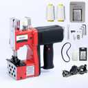 Bag Sewing Machine - 2s/bag Heavy Duty Portable Stitching Machine for Woven Bags, Non-Woven Fabrics, Leather | Warehouse & Farm Packing Tool (Red, Corded - 110V AC)