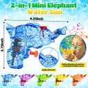 32 Pcs Mini Elephant Water Gun with Whistle, Colorful Mini Squirt Blaster, Kids Toy for Summer Beach, Pool Party Favors & Outdoor Water Fight Games
