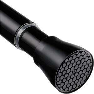 Black Shower Curtain Rod 40-73 inch Black Shower Rod Tension Curtain Rod No Drilling Shower Curtain Rods Spring Tension Shower Rods for Bathroom (45-77")