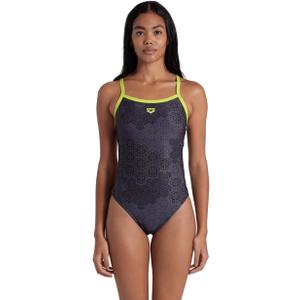 ARENA Performance Camo Kikko Women's Swimsuit Challenge Back One Piece MaxLife Training Suit Competitive Ladies Bathing Suit, Soft Green/ Black Multi, US Size 22