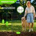 Toolterritary 10 Panels No Dig Decorative Garden Fence, 40in(H) x 25ft(L), Dog Fence Outdoor for Yard - Rustproof Metal Animal Barrier Fencing for Patio, Flower Bed, Ideal for Dogs, Rabbits