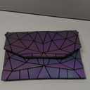 LOVEVOOK Geometric Luminous Purses and Handbags for Women Holographic Reflective Crossbody Bag Wallet