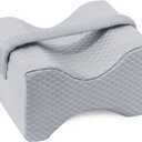 Knee Pillow for Side Sleepers,Cooling Leg Pillow for Sciatica, Knees,Back,Joints Between Legs,HIPS Pain Relief When Side Sleeping,Spine Aligning Support for Surgery Recovery, Pregnancy (Grey-cooling Fabric)