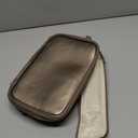 Travel Makeup Bag Women's Large Capacity Cosmetic Portable Organizer Large Opening Waterproof Storage Toiletry Bags Vertical Free-Standing Brush Holder for Easy Access Copper