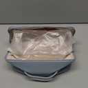 EACHY Travel Makeup Bag,Large Capacity Cosmetic Bags for Women,Waterproof Portable Pouch Open Flat Toiletry Bag Pattern Makeup Bag (Medium, AJ-Blue)