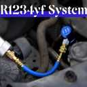 R1234YF & R134A AC Oil Dye Injector Kit with 2 Snap Quick Couplers 2 Oil Checkers 2oz Measuring Cup