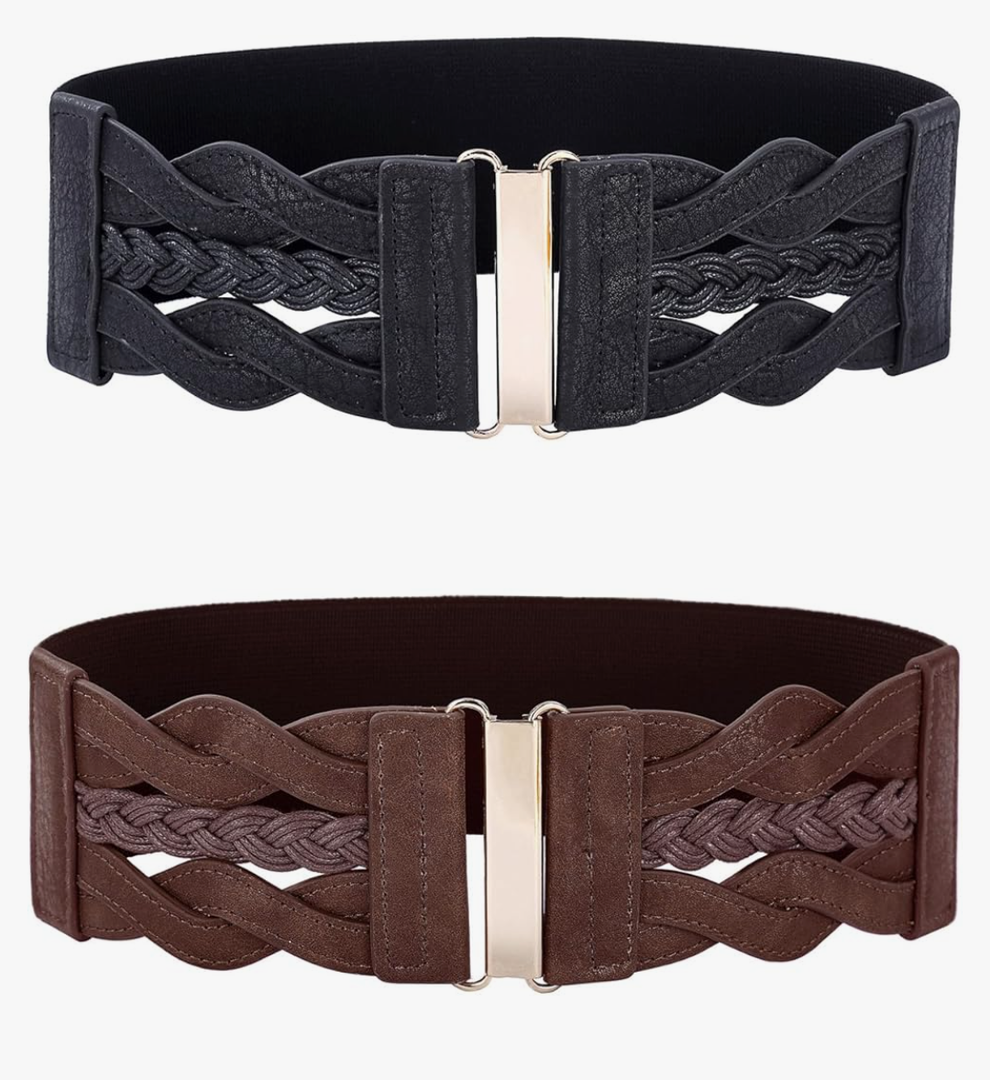 GRACE KARIN Women's Elastic Wide Belts Vintage Stretchy Belt Retro Fashion Cinch Belts for Dresses