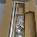 Curtain Rods for Windows 48 to 84 Inch, Silver 1 Inch Decorative Window Treatment Rods, Adjustable Heavy Duty Modern Nickel Drapery Rod, Easy Install Metal Curtain Pole with Round Finials (36''-88'' (1 Pack))