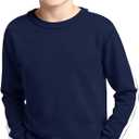 Haloumoning Boys Striped Long Sleeve Sweater Kids Fashion Crewneck Knit Pullover Fall Clothes 5-14Y