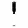 Chefman Handheld Electric Milk Frother Create Foam for Coffee, Cappuccinos, & Lattes, Mix Matcha & Protein Powder, Cordless & Compact, Stainless Steel Wand, Battery Operat led, Hamburger Press