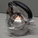 Stainless Steel Tea Kettle for Stove Top Teakettles Stovetop Whistling with Heat Proof Ergonomic Handle 2.5 Quart (Silver)