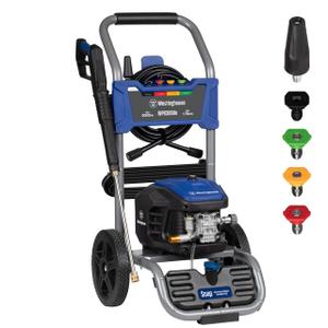 Westinghouse WPX3200e Electric Pressure Washer, 3200 Max PSI and 1.76 Max GPM, Induction Motor, Onboard Soap Tank, Spray Gun and Wand, 5 Nozzle Set, for Cars/Fences/Driveways/Homes/Patios/Furniture
