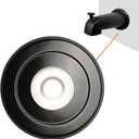 1/4" Thick SUS304 Tub Spout Cover Ring, Bathtub Faucet Surround Sealing Spacer Plate, Bath Shower Remodel Trim Faceplate Gasket (Matte Black)