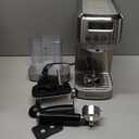 AMZCHEF Espresso Machine with LCD Display, 20 Bar Cappuccino Machines with Automatic Milk Frother for Home Gifts, Latte Coffee Maker with Dual Wall & Filters, Stainless Steel Style sliver