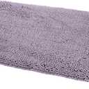 Amazon Basics Non-Slip Microfiber Absorbent Plush Shag Bathroom Rug Mat, Machine Washable, 21" x 34", Lavender