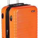 Amazon Basics 21" Hardside Carry-On Luggage, Hardshell Suitcase With Wheels, Expandable For Up to 25% More Space, With Scratch-Resistant Surface, Four Multi-directional Wheels, Orange