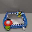 Sassy Tummy Time Floor Mirror, Developmental Baby Toy, Newborn Essential, Great Shower Gift, 0+ months (11.5"L x 11.5"W, Blue)