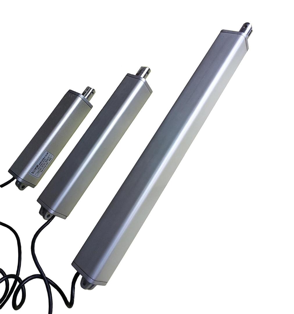 12V DC 30 inch Stroke Linear Actuator Electric Cylinder with Mounting Brackets Max Force 44 pounds High Speed 1.8" per sec Square Tube 7/4"(W) x7/4"(H) (Slotted Shaft End)