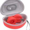 Hard Headphone Case for Beats Solo 4, Studio Pro, Solo 3, Studio 3, Solo 2,Over Ear Headphone Carrying Case with Storage Cable Bag Strap for Travel (RED)