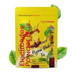 PowderVitamin Electrolytes Powder Plus (100 Servings) Unsweetened Black Tea Electrolyte Powder Keto,SugarFree,Pink Himalayan Salt,1000mgPotassium,150mgCalcium,150mgMagnesium,Hydration Powder NO STEVIA