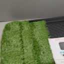 Ottomanson Artificial Grass Puppy Potty Training Pad with Tray, 15" x 30" Reusable Pee Pad for Small Pets and Dogs