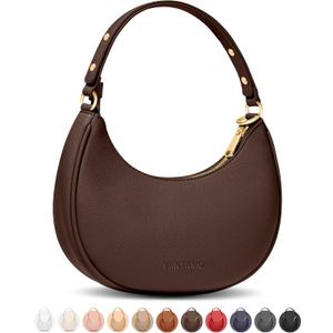 Vantamo Crescent Bags For Women with RFID Protection, Half Moon Clutch Purses for Women with Anti-Theft Clip for Extra Safety