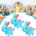 12 Pcs Easter Dinosaur Stuffed Animal Plush Bulk for Kids 6 Style 4.7'' Mini Dinosaur Stuffed Animal Plush Samll Fluffy Toys for Easter Egg Hunt Favor Basket Filler Hunt Game Supply