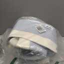 COMFY-HOMI Cotton Rope Woven Basket with Handles for shelfToy, Book, Cloth Storage Basket for Organizing-13.5"X11"X9.5" Storage Bin for Living Room, Newborn or Infant Gift for boy girl White/blue