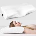 ZAMAT Memory Foam Pillow for Neck Pain Relief, Adjustable Orthopedic Ergonomic Cervical Pillow for Sleeping with Washable Cover, Bed Pillows for Side, Back, Stomach Sleepers