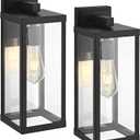 Black Outside Lights for House 15" H Outdoor Wall Sconce Waterproof Large Exterior Light Fixtures for Garage, Doorway, Porch, Patio, 2 Pack
