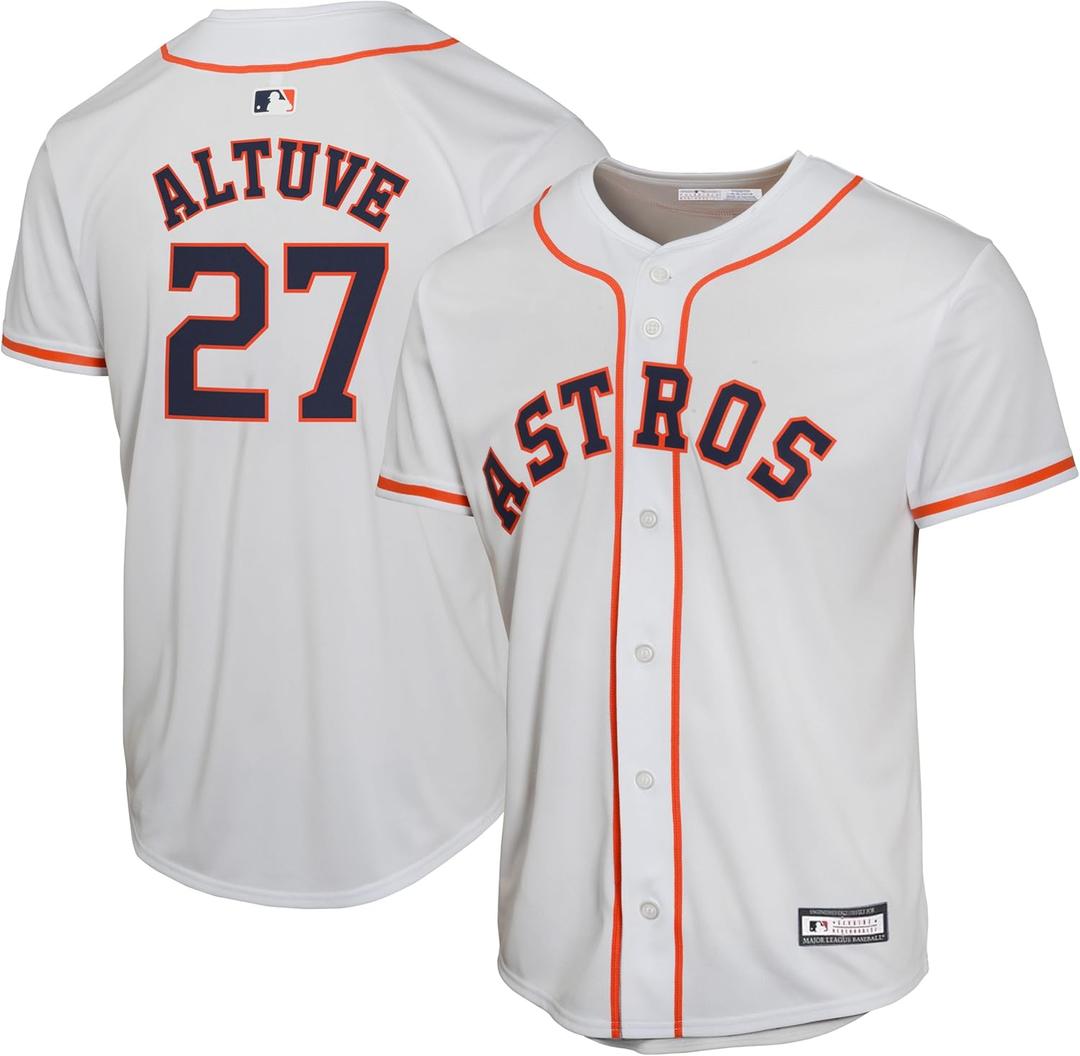 Outerstuff Jose Altuve Houston Astros MLB Kids Youth 8-20 White Home Player Jersey (10-12)