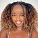 Rembo Yanky twists Premium Hand Made Yanky Twist Crochet Hair | 14 inches - Bombshell | Curly mini Spring Passion Twist | Short, Pre-Looped Crochet lightweight Braids | 5 Packs - Beige Bombshell