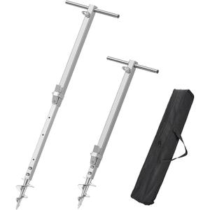 Sand Anchor, 304 Stainless Steel Screw in Boat Anchor Heavy Duty for PWC, Kayak, Jetski, Small Boat, Shallow Water & Sandbar Beach Auger Anchor Pole, 4 Adjusts (29.5"-45.5")