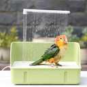 Parrots Bathtub, Large Bird Shower Fountain, Automatic Bath Low Noise Pumping for Budgies Cockatiels Lovebirds Automatic Pumping for Various Bird
