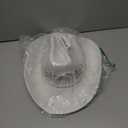 Quescu Bridal Cowgirl Hat for Bachelorette Party,Rhinestone White Cowboy Hat for Women Bride To Be Gift,Halloween Costume