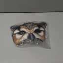 Halloween Owl Mask Half Face Jungle Animal Mask Owl Cosplay Accessories for Carnival Masquerade Party Decoration (Brown)