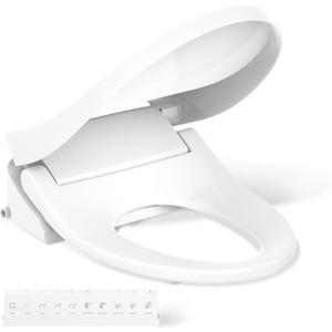 Kohler PureWash E815 Elongated Bidet Toilet Seat, Warm Water, White with Remote Control, Self Cleaning Wand, Adjustable Spray Controls, Heated Seat, Easy Installation Bidet Attachment