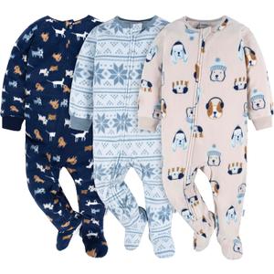 Gerber baby-boys Fleece Footed Pajamas 3-pack (5T, Dogs)