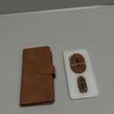 for Samsung Galaxy A17-5G-Wallet Case: with RFID Blocking Card Slots (6 Cards) | Soft PU Leather Magnetic Snap Zipper Pocket | Crossbody Wrist Strap Protective Phone Cover - Brown