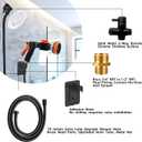 Dog Washing Hose Attachment for Pet Bathing with Black 3 Way Shower Diverter, Dog Wash Hose Nozzle Shampoo Sprayer for Pet Grooming Shower, Dog Shower Attachment for Bathroom, 2m/79inches Hose