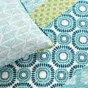 Lush Decor Bohemian Stripe Reversible Cotton Quilt Set, 3 Piece Set, Full/ Queen, Blue & Green - Striped Bedding Set - Blue Quilts Queen Size - Boho Decor