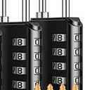 KeeKit Combination Lock, Resettable 2 Digit Combination Padlock with Keys, Waterproof Gate Lock for Locker, Fence, Case, Gym, School and Employee Locker, Toolbox – 2 Pack, Black