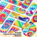 Faccito 48 Pcs Tie Dye Bookmarks Tie Dye Magnetic Book Marks Foldable Hippie Theme Marker Clips Hippie Party Favors for Kids Students Back to School Book Lover Classroom School Office Stationery Gifts