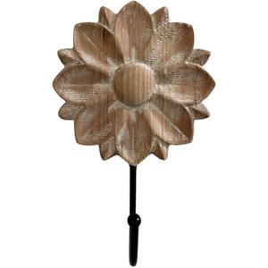 dwellington Flower Towel Hooks Decorative Hooks Hanger for Hanging Clothes, Keys, Towels - Decorative Wall Mount Hook Command Single Rack for Entryway, Bathroom, Kitchen