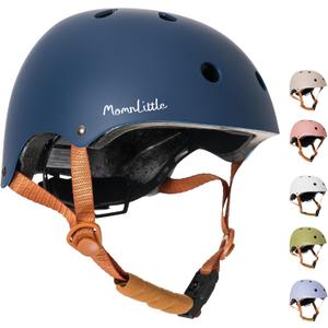MomnLittle Kids Bike Helmet with Quick Pinch-Free Magnetic Buckle CPSC Certified Bike Helmet for Toddler Boys and Girls (X-Small: 18.8" - 20.08", Midnight Navy)